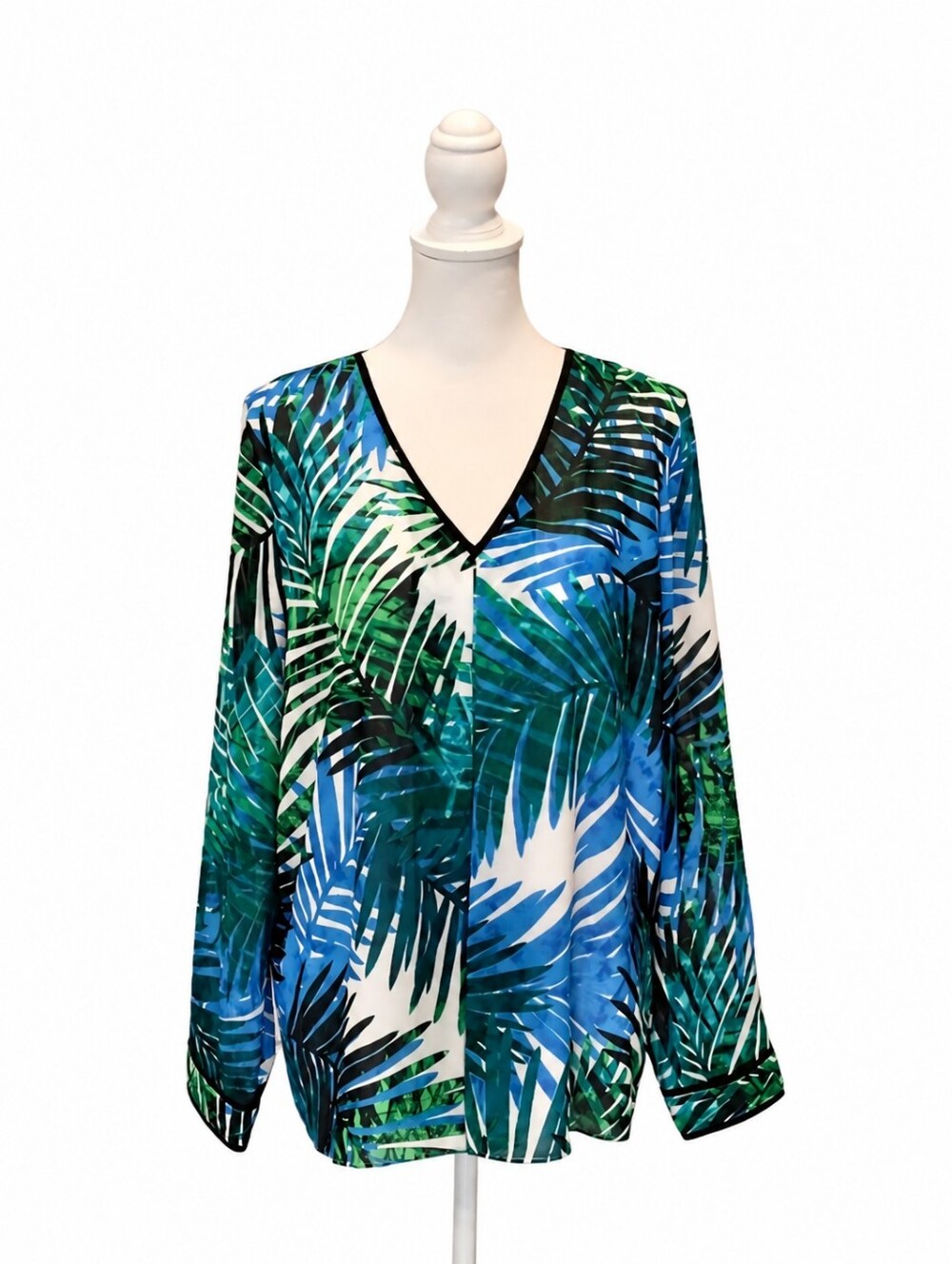 Tropical Leaf Print Women's Top